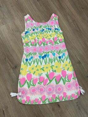 Lilly Pulitzer Garden Print Sleeveless Cotton Summer Beach Dress, Size 2!